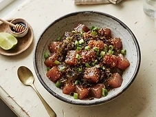 Limu, green onion, house shoyu poke bowl