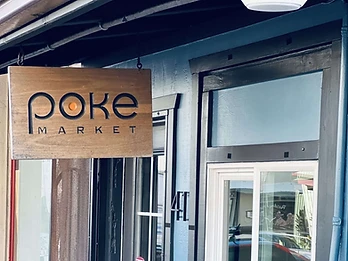 The Poke Market shopfront on Waianuenue Avenue, Hilo