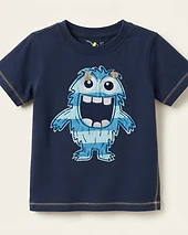 Jumping Beans Navy Monster Graphic T-Shirt