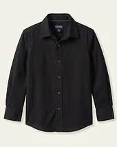 Black Long Sleeve Button-Down Shirt