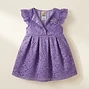 Purple Lace Overlay Dress with Rose Detail
