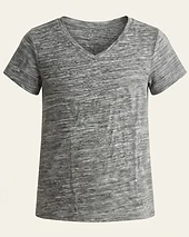 Girls heathered gray v-neck t-shirt