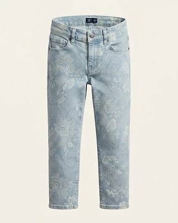 Floral Paisley Print Regular Fit Jeans