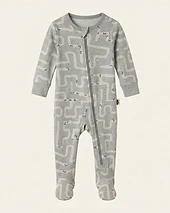 Baby Gap Footed Zip-Up Pajamas in Ant Print