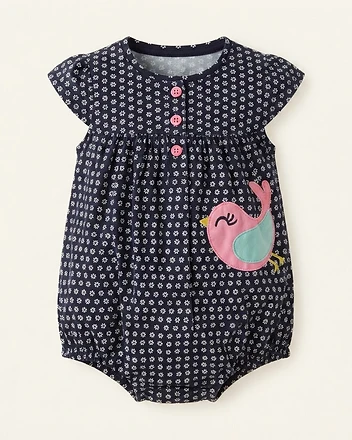 Carter's Floral Bird Print Romper