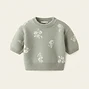 Floral Knit Pullover Sweater