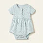 Baby Girl Ribbed Floral Bodysuit Dress