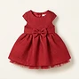 Red Textured Bow Holiday Dress