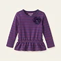 Garanimals Striped Peplum Top with Flower Detail