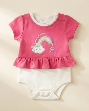 Garanimals Rainbow Ruffle Bodysuit Set