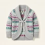 Fair Isle knit cardigan with tie front