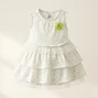 Tiered butterfly dress with rosette detail