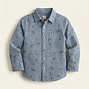 Boys space-print button-down shirt
