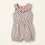 Heart Print Ruffle Bubble Romper