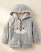 Baby Fox Face Zip-Up Hoodie