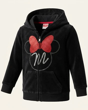Disney Minnie Mouse Velour Zip-Up Hoodie