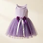Purple Velvet and Glitter Tulle Princess Dress