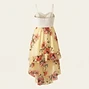 Floral Lace Bodice High-Low Dress