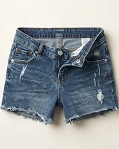 RSQ Vintage High Rise Distressed Denim Shorts