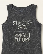 Strong Girl Bright Future Graphic Tank Top