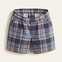 Boys Plaid Elastic Waist Shorts
