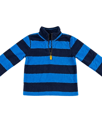 Striped Fleece Quarter-Zip Pullover