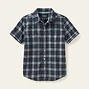 Boys Short Sleeve Plaid Button-Down Shirt