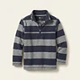 Striped Quarter-Zip Fleece Pullover