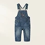 Koala Baby Denim Overalls with Race Car Patch