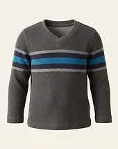 Striped Long Sleeve Thermal Shirt