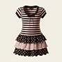 Striped Ruffled Bow Dress