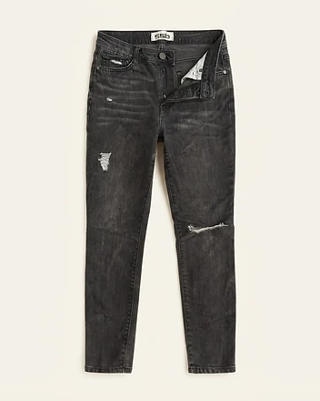 RSQ Vintage Mom Distressed Black Denim Jeans