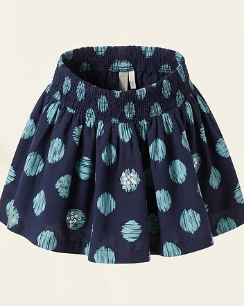 Justice Sequin Detail Printed Skirt