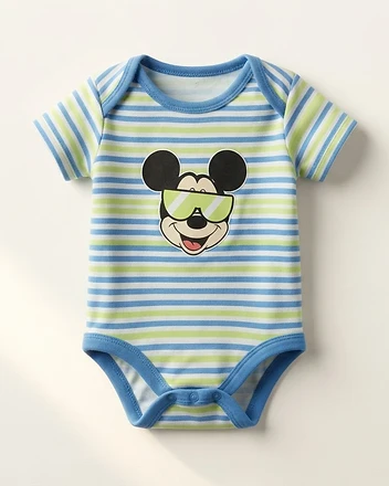 Disney Baby Mickey Mouse Striped Bodysuit