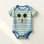 Disney Baby Mickey Mouse Striped Bodysuit
