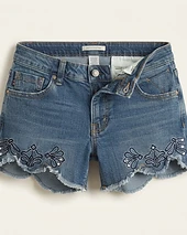 Vigoss Girls Embroidered Denim Shorts