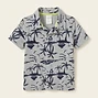 Boys Tropical Palm Tree Print Polo Shirt