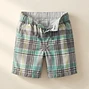 Plaid Drawstring Shorts