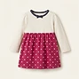 Long-sleeve polka dot dress