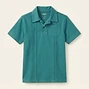 Pleated Front Short Sleeve Polo Shirt