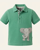 Elephant Applique Polo Shirt