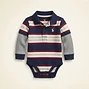 Wrangler striped polo bodysuit
