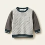 Quilted colorblock pullover