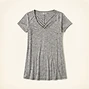 Short Sleeve Strappy Neck T-Shirt Dress