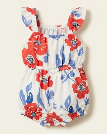 Floral Print Bubble Romper