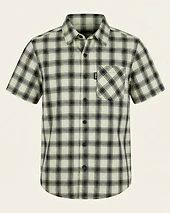 Boys Short Sleeve Plaid Button-Down Shirt