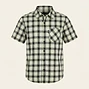 Boys Short Sleeve Plaid Button-Down Shirt