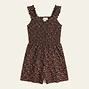 Floral print smocked bodice sundress