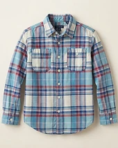 Boys Long Sleeve Plaid Button-Down Shirt