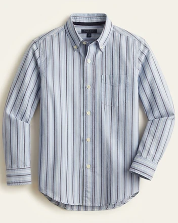 Boys Striped Button-Down Shirt